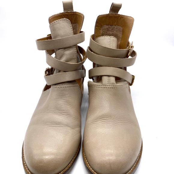 Steve Madden Peladino Beige Cutout Boots Leather Size 8 Shoes Boho Bohemian. - Picture 8 of 8